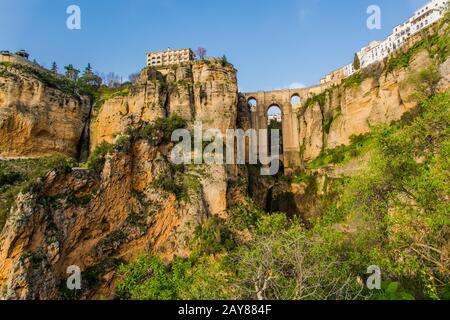 Nouveau pont Puente Nuevo à Ronda, Espagne Banque D'Images