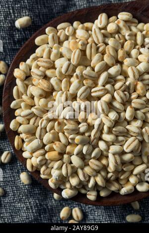 Vierge Bio Italien Pearl Barley Dans Un Bol Banque D'Images