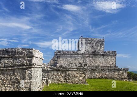 Les ruines mayas de Tulum Mexique Banque D'Images