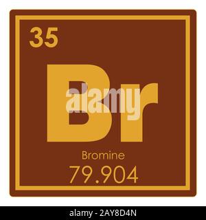 Élément chimique du brome Banque D'Images