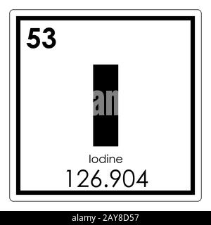 Élément chimique en iode Banque D'Images