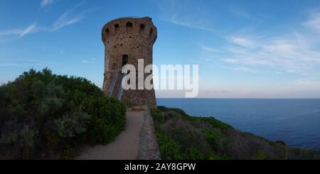 Tour de Gênes Fautea - Corse Banque D'Images