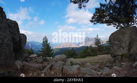 Vue du Col de Bavella - Corse Banque D'Images