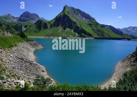 Lac de montagne, spullersee, Vorarlberg, Autriche, Europe, Banque D'Images