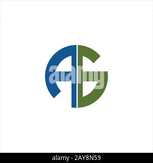 Modèle de conception initiale du logo ah ou ha Illustration de Vecteur