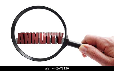 Concept de rente agrandie Banque D'Images