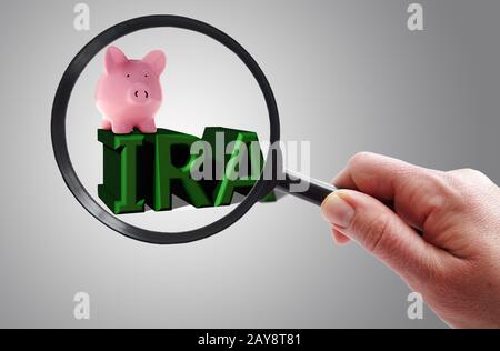 IRA agrandi et banque de porc Banque D'Images