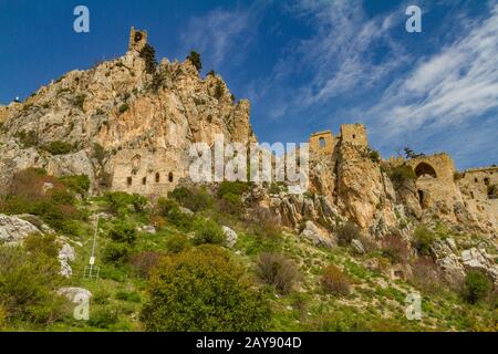 Château de Saint Hilarion, Kyrenia, Chypre Banque D'Images