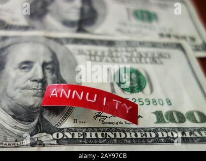 Concept d'investissement de rente Banque D'Images