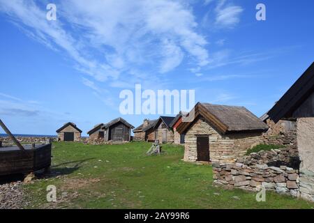 Bruddestad fiskelage sur oeland Banque D'Images