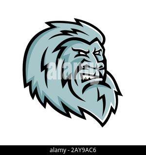 Mascot Yeti Head Banque D'Images