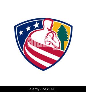 Badge joueur American Rugby Union Banque D'Images