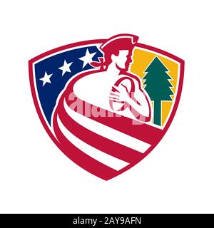 Bouclier de rugby Patriot américain Banque D'Images