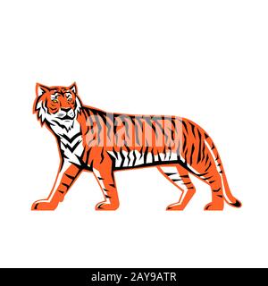 Mascot bengal Tiger à corps entier Banque D'Images