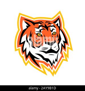 Mascot Bengale Tiger Head Banque D'Images