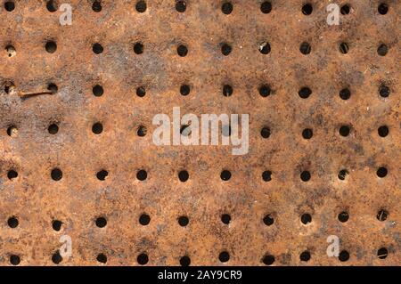 Ancienne surface en métal étamé rouillée Banque D'Images