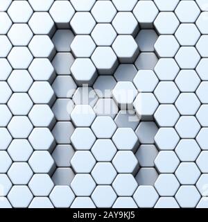 Grille hexagonale lettre k 3D Banque D'Images