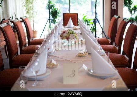 Set de table pour une partie de l'événement ou réception de mariage Banque D'Images