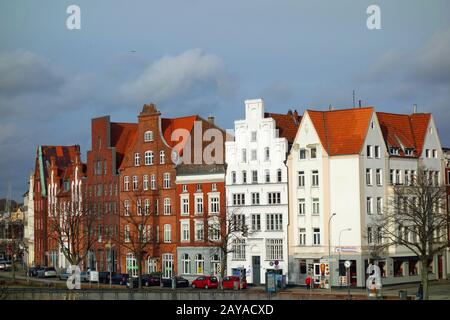 Vue sur la ville Port du musée à Lübeck Banque D'Images