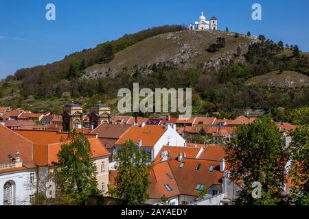 La colline Sainte à Mikulov Banque D'Images