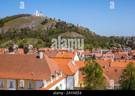 La colline Sainte à Mikulov Banque D'Images