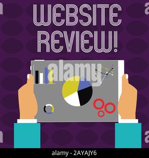 Rédaction conceptuelle montrant l'examen du site Web. Photo d'entreprise texte les notes et évaluations des clients des entreprises ou des services Banque D'Images