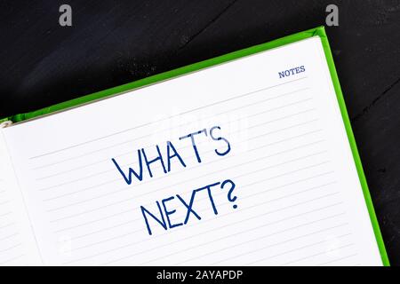 Signe de texte indiquant la question suivante. Photo conceptuelle vous demandant de démontrer ses actions ou comportements à venir Fermez votre vie Banque D'Images