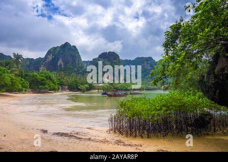 Railay Beach à Krabi, Thaïlande Banque D'Images