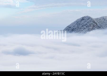 mer d'hiver de nuages dans la montagne de lushan Banque D'Images