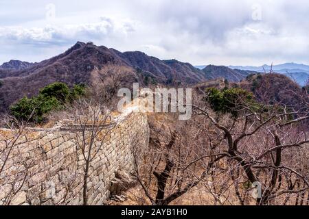 Grand mur de Chine, section de Mutianyu près de Pékin Banque D'Images