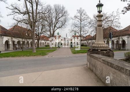 Spa Art nouveau Sprudelhof, Bad Nauheim Banque D'Images