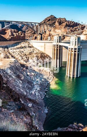 à hoover dam nevada arizona ligne d'état Banque D'Images