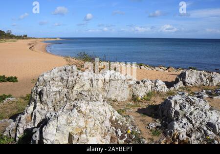 Côte de Skåne en Suède, sur la mer Baltique Banque D'Images