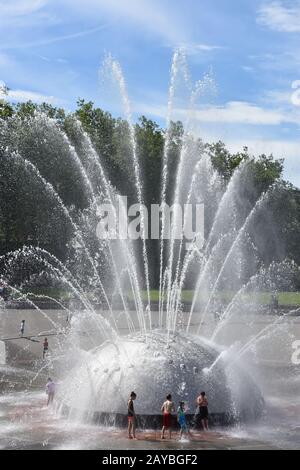 La fontaine internationale du Seattle Center à Seattle, Washington Banque D'Images