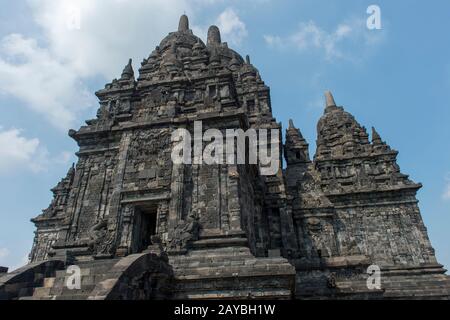 Le temple de Sewu (Candi Sewu) (qui fait partie du site du patrimoine mondial de l'UNESCO de Prambanan), remonte au 8ème siècle après Jésus-Christ et est le deuxième plus grand t bouddhiste Banque D'Images