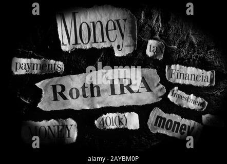 Concept de retraite Roth IRA Banque D'Images