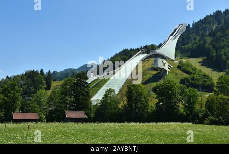 Tremplin de saut à ski à Garmisch-Partenkirchen, Bavière, Allemagne Banque D'Images