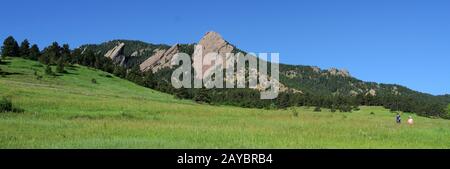 Les Flatirons, Green Mountain, un jour d'été Banque D'Images