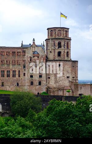 Palais d'Heidelberg dans la ville médiévale d'Heidelberg, Allemagne Banque D'Images