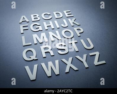 Alphabet en lettres pleines Banque D'Images