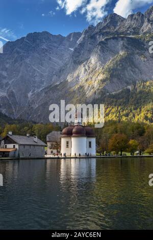 Église de Saint-Bartholomew à Königssee en Bavière Banque D'Images