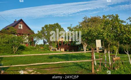 Village de campagne biélorusse Banque D'Images