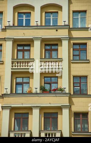 Minsk, Biélorussie.style de l'Empire stalinien. Banque D'Images