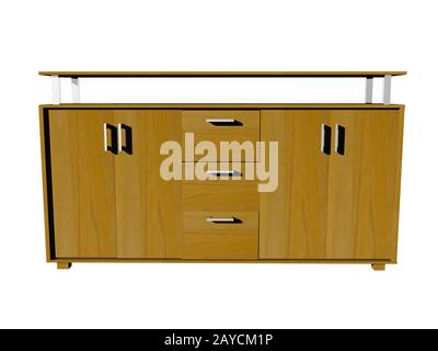 placard en bois brun dans le salon Banque D'Images