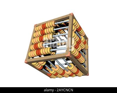 Cube d'Abacus à compter et à jouer Banque D'Images