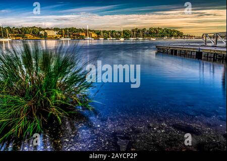 Port maritime de Greenwich Bay Harbour dans l'est de greenwich Rhode Island Banque D'Images