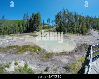 Artistes pots de peinture Yellowstone wyoming Banque D'Images