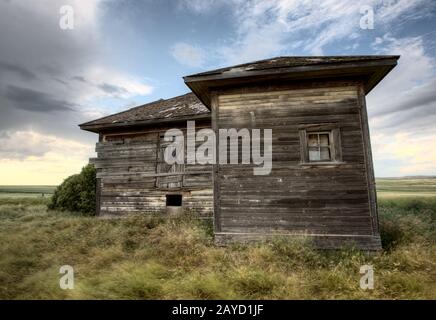 Ferme abandonnée Saskatchewan Canada Banque D'Images