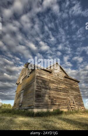 Ferme abandonnée Saskatchewan Canada Banque D'Images