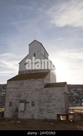 Élévateur de grain près de Drumheller Banque D'Images